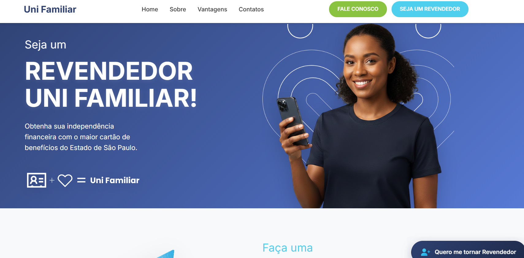 Painel de vendas e gestão de revendedores